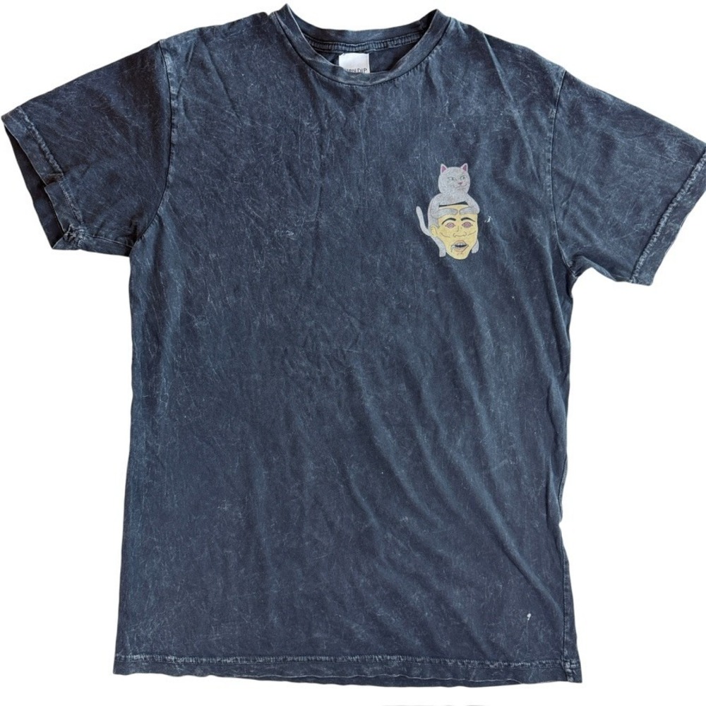 RIPNDIP T Shirt Mens Medium Black Acid Wash Lord Nermal Graphic Tee‎